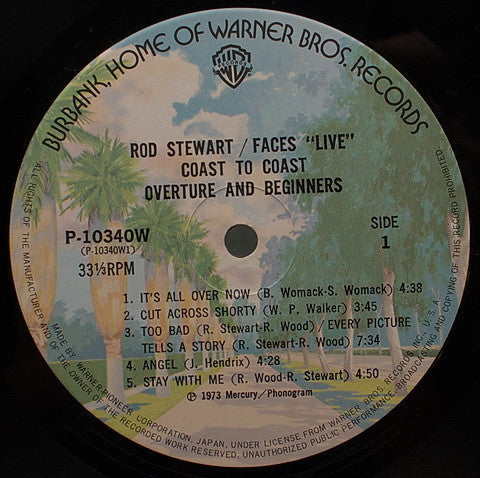 Rod Stewart - Live Coast To Coast  - Overture And Beginners (Vinyl, LP, Album, Reissue) Very Good Plus (VG+) / Very Good Plus (VG+)