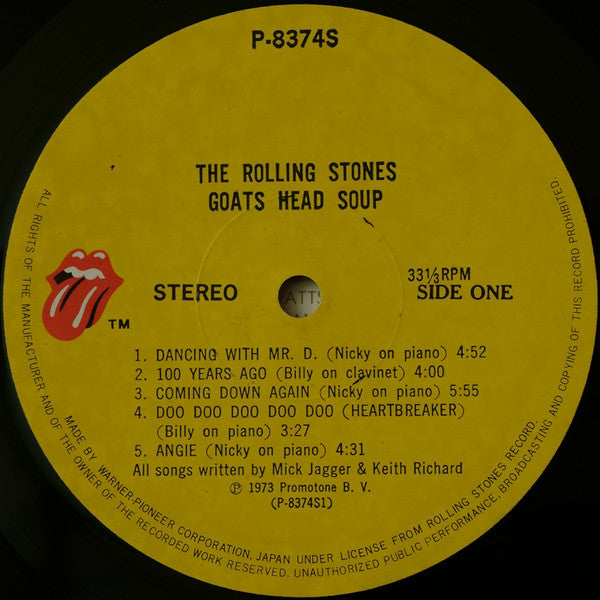 The Rolling Stones - Goats Head Soup (Vinyl, LP, Album, Reissue)