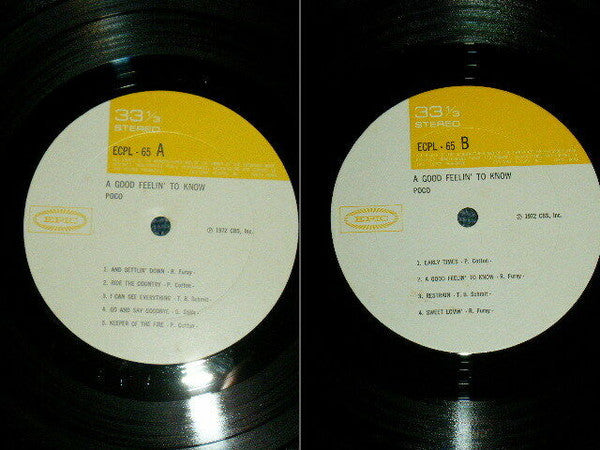 Poco (3) - A Good Feelin' To Know (Vinyl, LP, Album) Very Good (VG) / Very Good Plus (VG+)