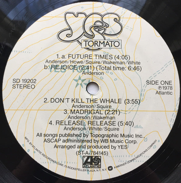 Yes - Tormato (Vinyl, LP, Album, Stereo) Very Good Plus (VG+) / Very Good (VG)