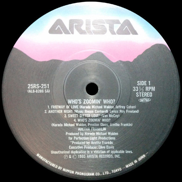 Aretha Franklin - Who's Zoomin' Who? (Vinyl, LP, Album) Very Good Plus (VG+) / Very Good Plus (VG+)