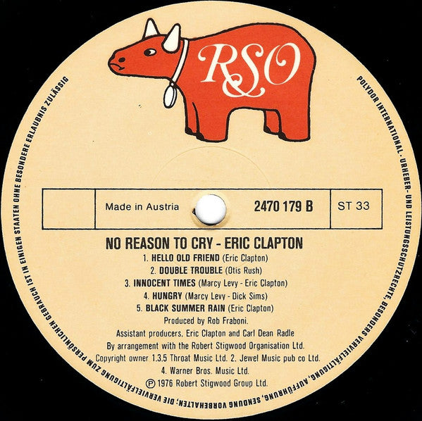 Eric Clapton - No Reason To Cry (Vinyl, LP, Album) Very Good (VG) / Very Good (VG)