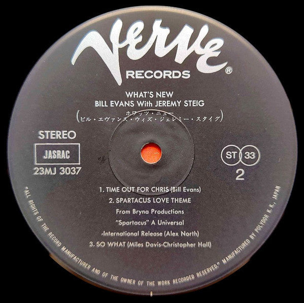 Bill Evans - What's New (Vinyl, LP, Album, Reissue, Stereo)