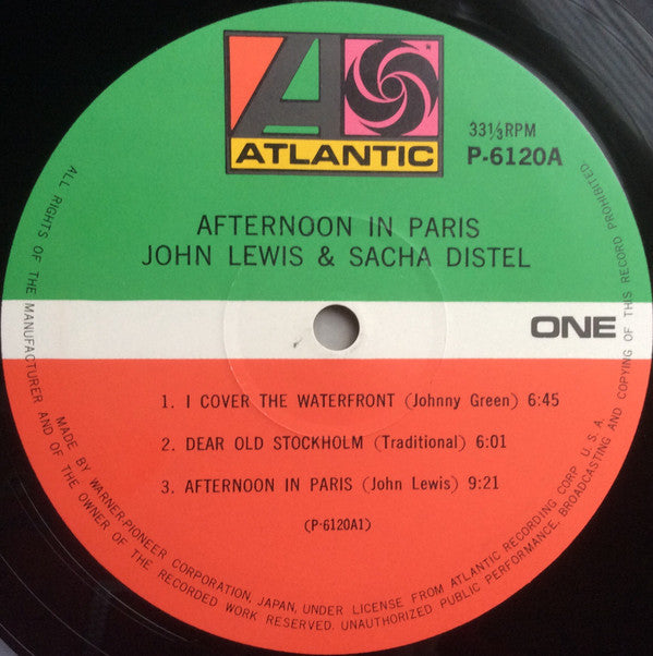 John Lewis (2) - Afternoon In Paris (Vinyl, LP, Album, Reissue, Mono) Good Plus (G+) / Very Good (VG)