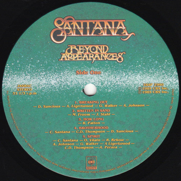 Santana - Beyond Appearances (Vinyl, LP, Album)