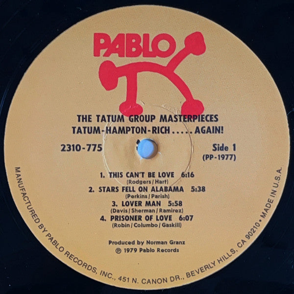 Art Tatum - . . . Again! - The Tatum Group Masterpieces (Vinyl, LP, Album, Reissue, Mono) Near Mint (NM or M-) / Very Good Plus (VG+)