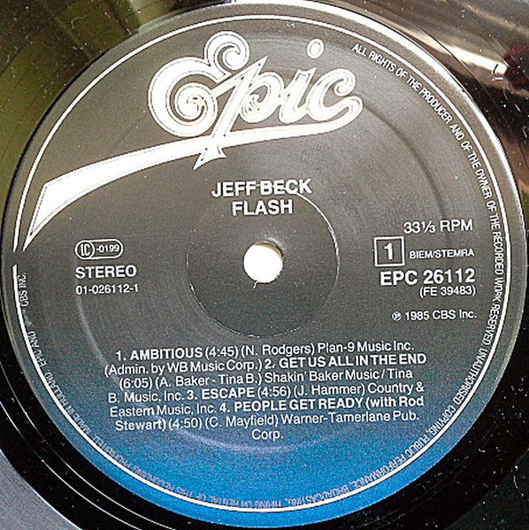 Jeff Beck - Flash (Vinyl, LP, Album, Stereo)