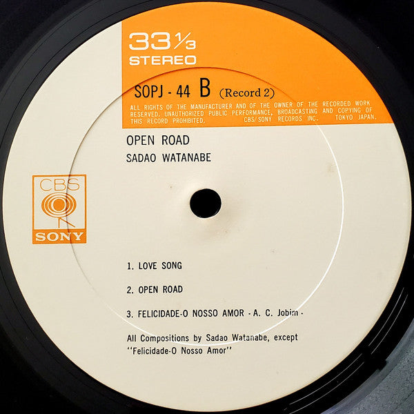 Sadao Watanabe - Open Road (2xVinyl, LP, Album) Very Good Plus (VG+) / Very Good (VG)