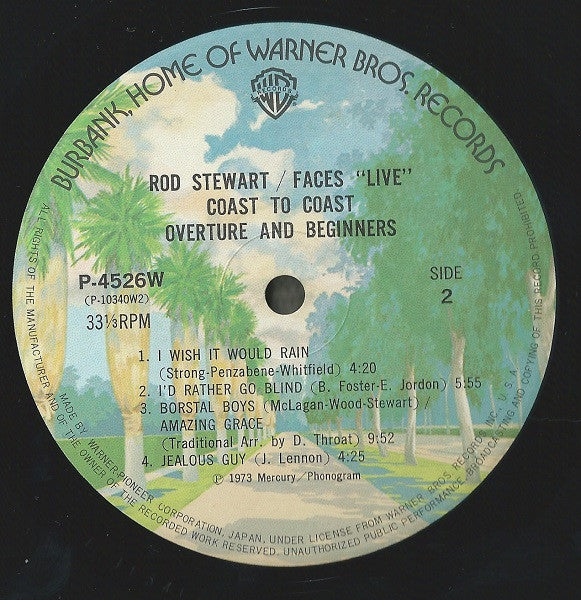 Rod Stewart - Live Coast To Coast - Overture And Beginners (Vinyl, LP, Album, Limited Edition, Reissue) Very Good Plus (VG+) / Very Good Plus (VG+)
