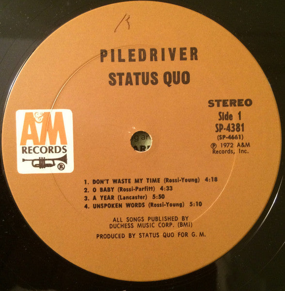 Status Quo - Piledriver (Vinyl, LP, Album) Good Plus (G+) / Very Good (VG)