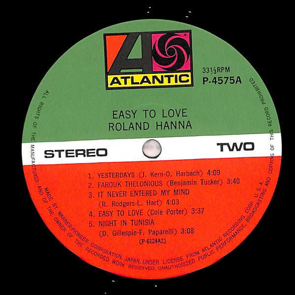 Roland Hanna - Easy To Love (Vinyl, LP, Album, Reissue, Stereo) Very Good Plus (VG+) / Very Good Plus (VG+)