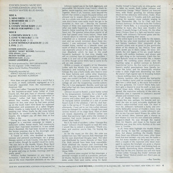 Luther Johnson - Chicken Shack (Vinyl, LP, Album, Compilation, Stereo) Very Good Plus (VG+) / Fair (F)