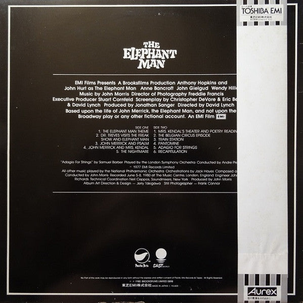 John Morris - The Elephant Man (Original Motion Picture Soundtrack) (Vinyl, LP, Album) Very Good (VG) / Very Good Plus (VG+)