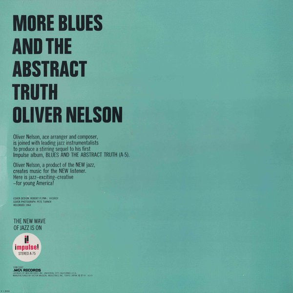 Oliver Nelson - More Blues And The Abstract Truth (Vinyl, LP, Album, Reissue, Stereo) Very Good Plus (VG+) / Very Good Plus (VG+)