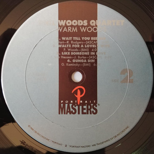 The Phil Woods Quartet - Warm Woods (Vinyl, LP, Album, Reissue) Very Good Plus (VG+) / Very Good (VG)