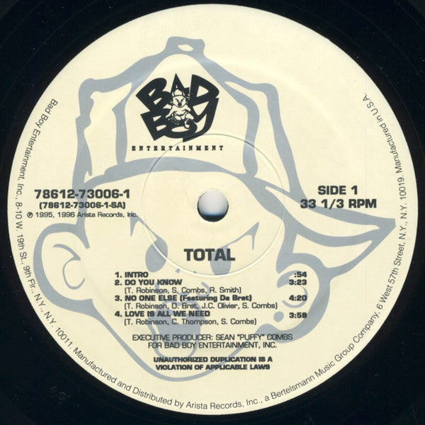 Total - Total (Vinyl, LP, Album) Good Plus (G+) / Very Good (VG)