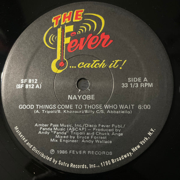 Nayobe - Good Things Come To Those Who Wait (Vinyl, 12", 33 ⅓ RPM) Very Good (VG) / Very Good (VG)