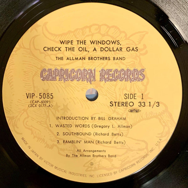 The Allman Brothers Band - Wipe The Windows, Check The Oil, Dollar Gas (2xVinyl, LP, Album, Reissue) Good Plus (G+) / Good Plus (G+)