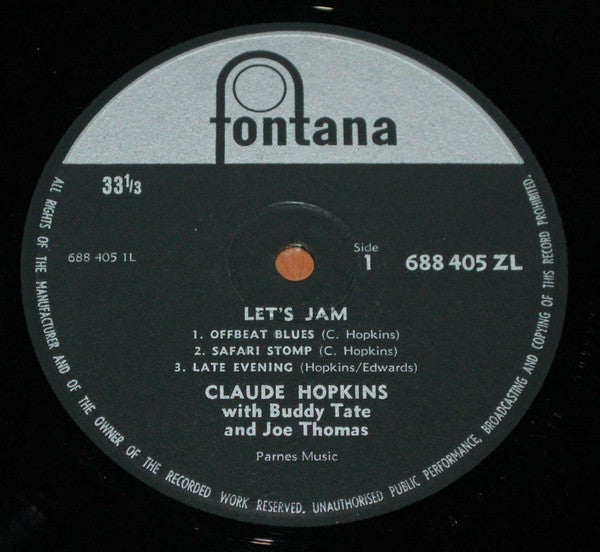 Claude Hopkins - Let's Jam (Vinyl, LP, Album) Very Good (VG) / Very Good (VG)