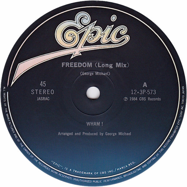 Wham! - Freedom (Long Version) (Vinyl, 12", 45 RPM, Single)