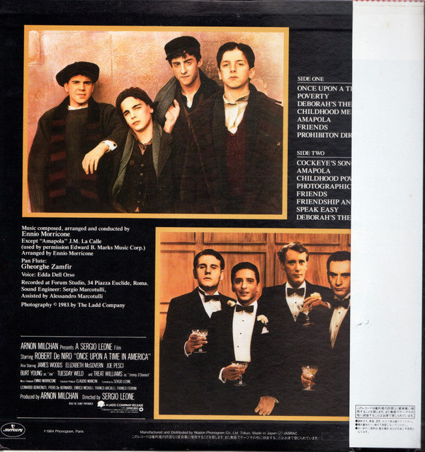 Ennio Morricone - Once Upon a Time In America (Original Motion Picture Soundtrack) (Vinyl, LP, Album, Stereo) Very Good (VG) / Very Good Plus (VG+)