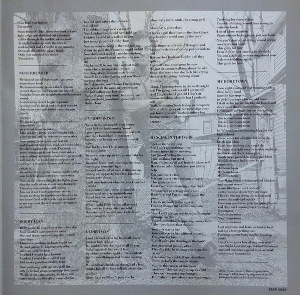 Bruce Springsteen - Born In The USA (Vinyl, LP, Album, Stereo) Very Good (VG) / Good (G)