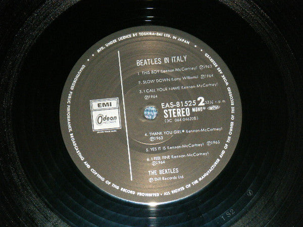 The Beatles - The Beatles In Italy (Vinyl, LP, Compilation, Reissue) Very Good Plus (VG+) / Very Good (VG)