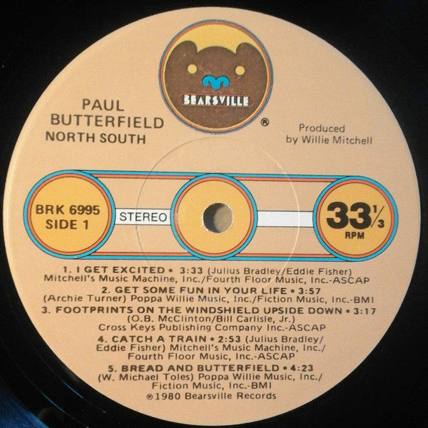 Paul Butterfield - North South (Vinyl, LP, Stereo, Album) Near Mint (NM or M-) / Very Good Plus (VG+)