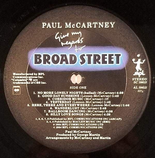 Paul McCartney - Give My Regards To Broad Street (Vinyl, LP, Album,...