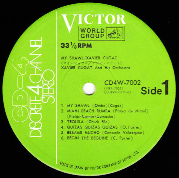 Xavier Cugat - My Shawl (Vinyl, LP, Album, Stereo, Quadraphonic) Good Plus (G+) / Good Plus (G+)