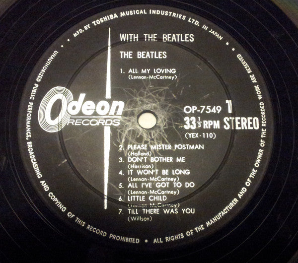 The Beatles - With The Beatles (Vinyl, LP, Album, Stereo) Very Good (VG) / Good Plus (G+)