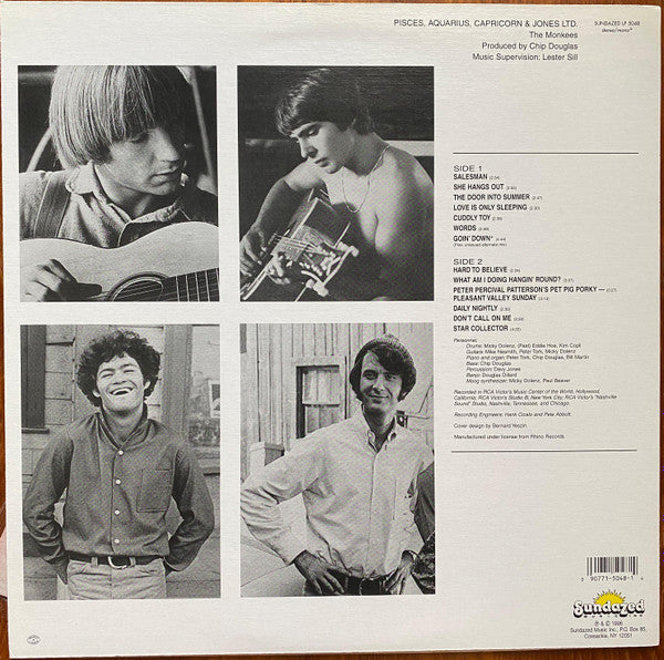 The Monkees - Pisces, Aquarius, Capricorn & Jones Ltd. (Vinyl, LP, Album, Reissue, Stereo, Mono) Very Good (VG) / Very Good Plus (VG+)