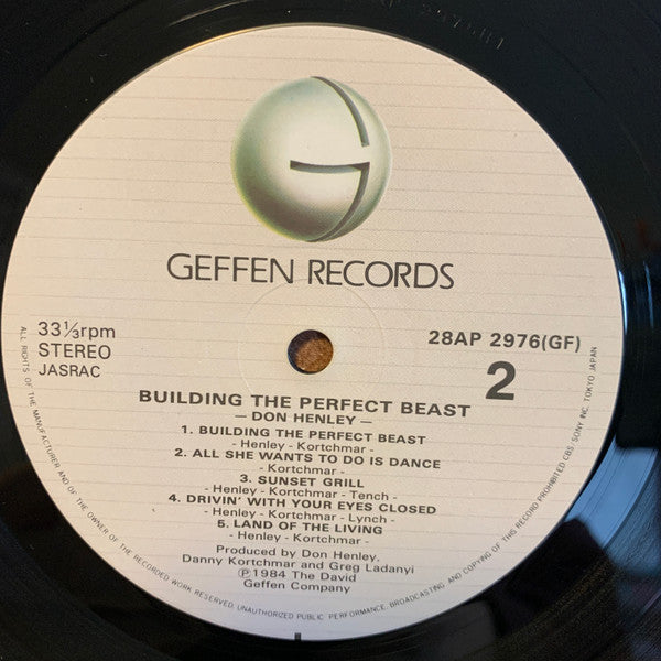 Don Henley - Building The Perfect Beast (Vinyl, LP, Album, Stereo)