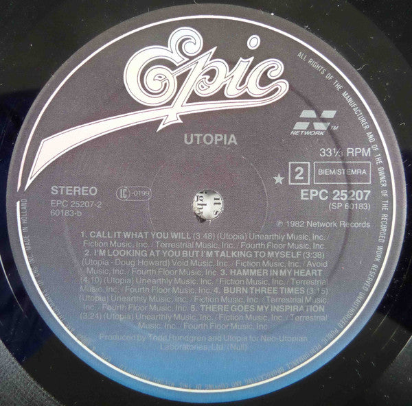 Utopia (5) - Utopia (Vinyl, Vinyl, LP, Album, 7", 33 ⅓ RPM, EP) Very Good Plus (VG+) / Very Good Plus (VG+)