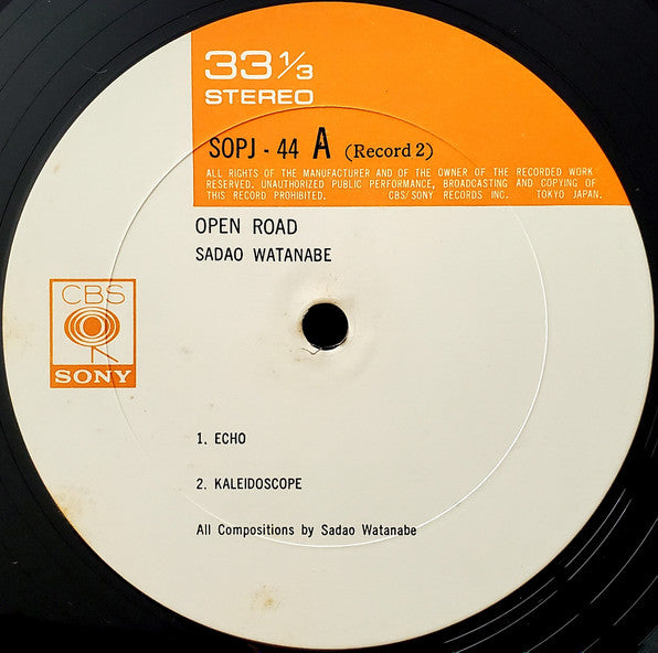 Sadao Watanabe - Open Road (2xVinyl, LP, Album) Very Good Plus (VG+) / Very Good (VG)