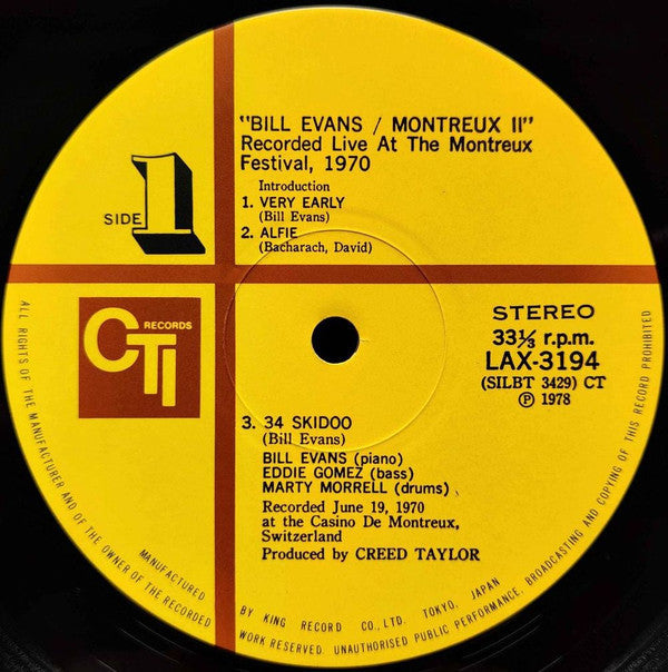 Bill Evans - Montreux II (Vinyl, LP, Album, Limited Edition, Reissu...