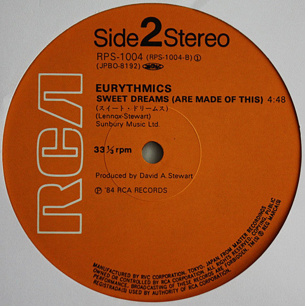 Eurythmics - Who's That Girl? (Vinyl, 12", 33 ⅓ RPM, Maxi-Single) Very Good Plus (VG+) / Very Good Plus (VG+)