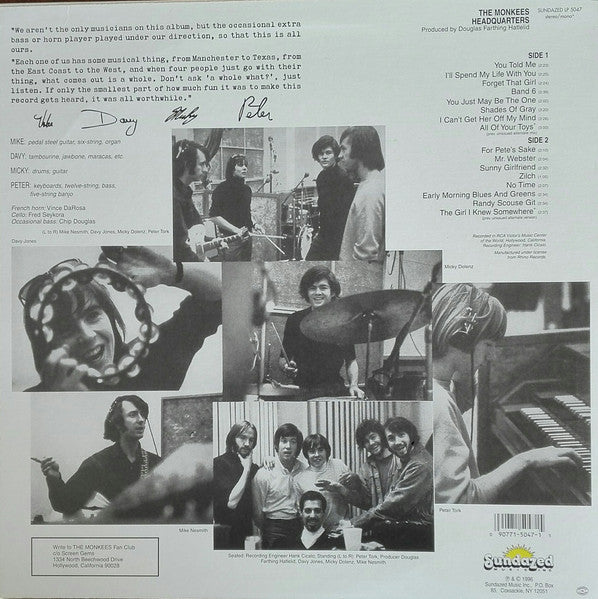 The Monkees - Headquarters (Vinyl, LP, Album, Reissue, Stereo) Very Good (VG) / Very Good Plus (VG+)