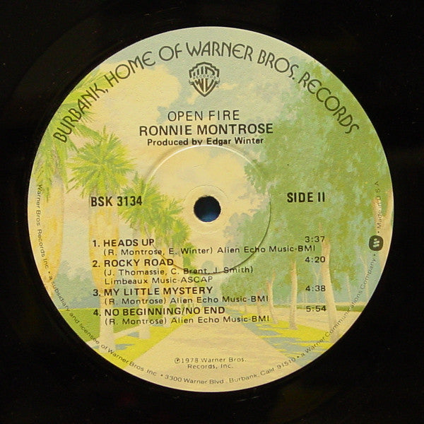 Ronnie Montrose - Open Fire (Vinyl, LP, Album) Very Good Plus (VG+) / Good Plus (G+)