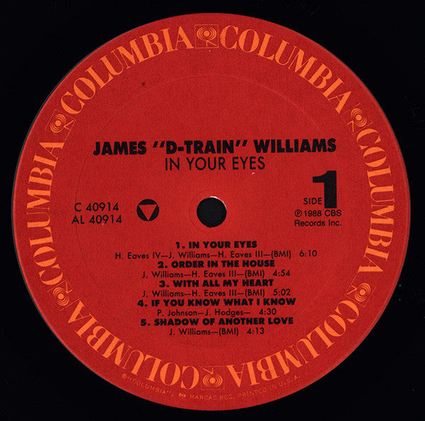 James "D-Train" Williams - In Your Eyes (Vinyl, LP, Album) Very Good (VG) / Very Good (VG)