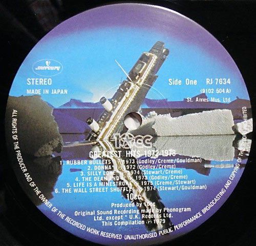 10cc - Greatest Hits 1972-1978 (Vinyl, LP, Compilation, Stereo)