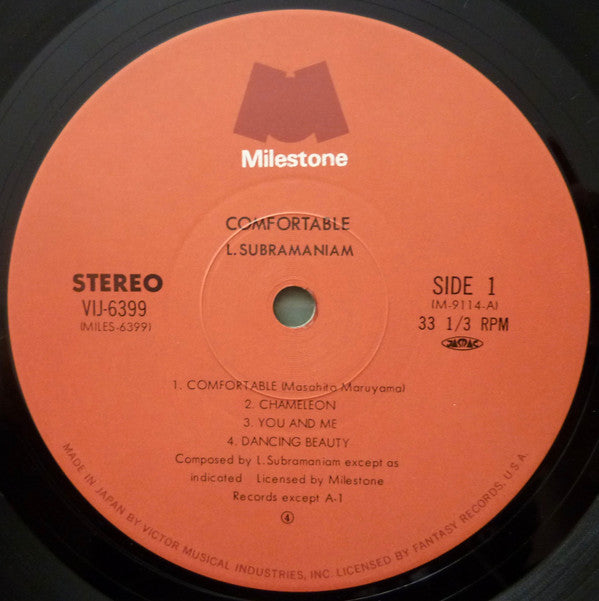 L. Subramaniam - Comfortable (Vinyl, LP, Album) Very Good (VG) / Very Good (VG)