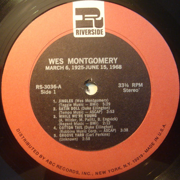 Wes Montgomery - March 6, 1925-June 15, 1968 (Vinyl, LP, Compilation, Remastered, Stereo) Very Good Plus (VG+) / Good Plus (G+)