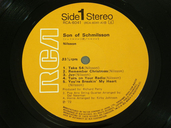 Harry Nilsson - Son Of Schmilsson (Vinyl, LP, Album, Stereo) Very Good (VG) / Very Good (VG)