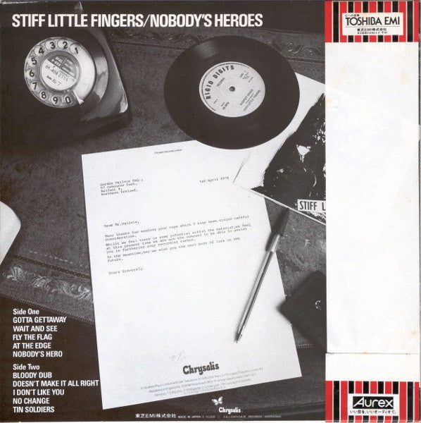 Stiff Little Fingers - Nobody's Heroes (Vinyl, LP, Album) Good Plus (G+) / Very Good (VG)