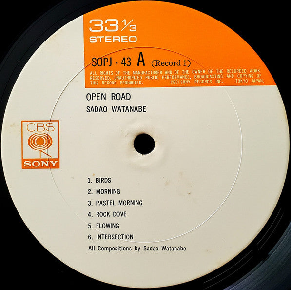 Sadao Watanabe - Open Road (2xVinyl, LP, Album) Very Good Plus (VG+) / Very Good (VG)