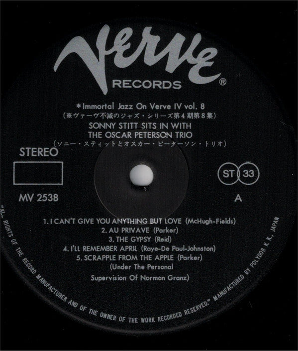 Sonny Stitt - Sonny Stitt Sits In With The Oscar Peterson Trio (Vin...