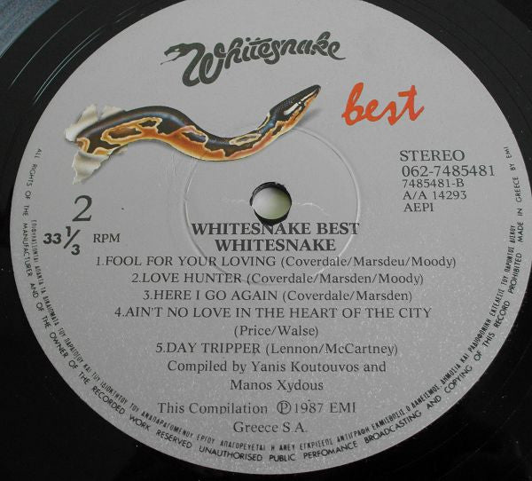 Whitesnake - Best (Vinyl, LP, Compilation) Near Mint (NM or M-) / Very Good Plus (VG+)