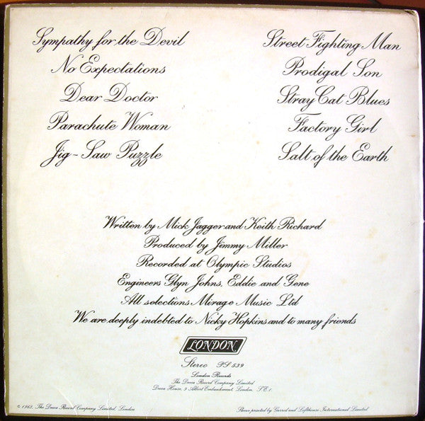 The Rolling Stones - Beggars Banquet (Vinyl, Flexi-disc, LP, Album,...
