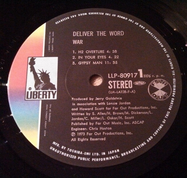 War - Deliver The Word (Vinyl, LP, Album) Very Good Plus (VG+) / Very Good Plus (VG+)